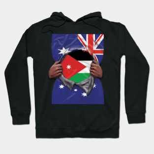 Jordan Flag Australian Flag Ripped - Gift for Jordanian From Jordan Hoodie